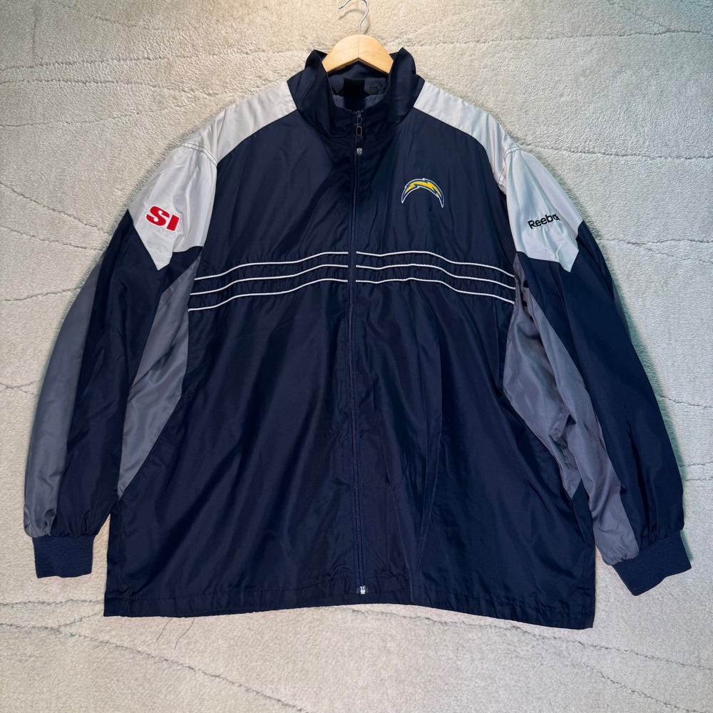 Reebok San Diego Chargers NFL Sports Illustrated Windbreaker Jacket 2XL XXL